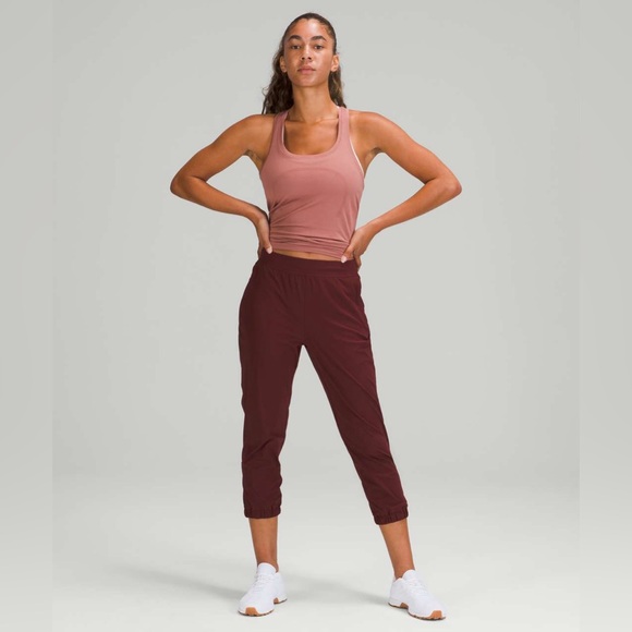 lulu lemon athletica Adapted State High Rise Cropped Jogger in Merlot - Picture 2 of 3